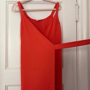 Everlane Vibrant Orange wrap Dress